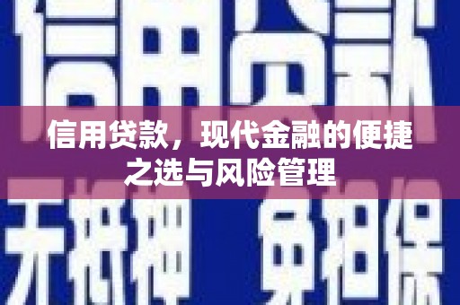 甘孜信用贷款，现代金融的便捷之选与风险管理