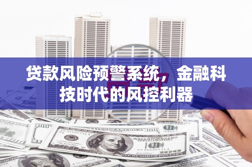 甘孜贷款风险预警系统，金融科技时代的风控利器