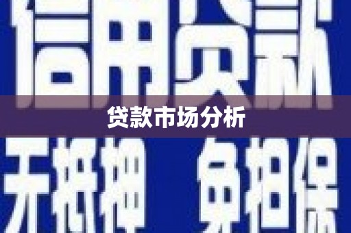 甘孜贷款市场分析