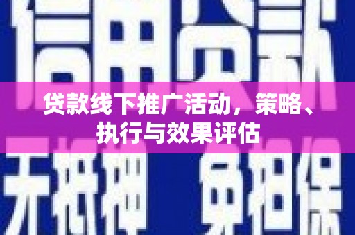 甘孜贷款线下推广活动，策略、执行与效果评估