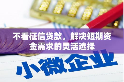 甘孜不看征信贷款，解决短期资金需求的灵活选择