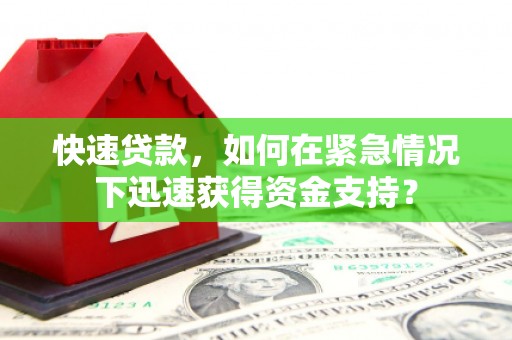 甘孜快速贷款，如何在紧急情况下迅速获得资金支持？