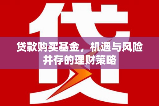 甘孜贷款购买基金，机遇与风险并存的理财策略