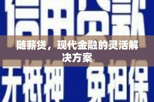 甘孜随薪贷，现代金融的灵活解决方案