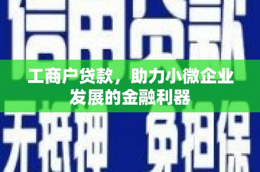 甘孜工商户贷款，助力小微企业发展的金融利器
