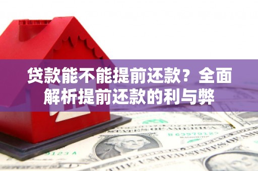 甘孜贷款能不能提前还款？全面解析提前还款的利与弊