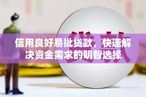 甘孜信用良好易批贷款，快速解决资金需求的明智选择