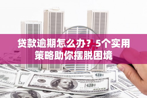 甘孜贷款逾期怎么办？5个实用策略助你摆脱困境