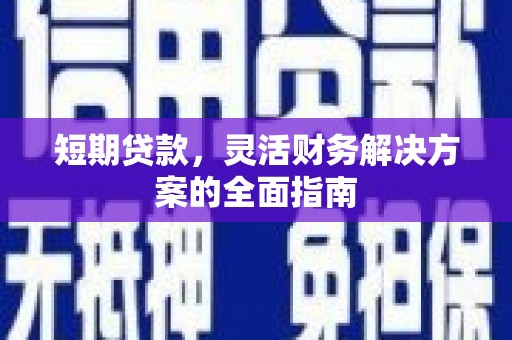甘孜短期贷款，灵活财务解决方案的全面指南