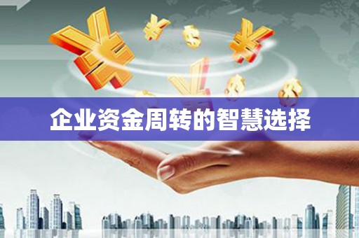 甘孜企业资金周转的智慧选择