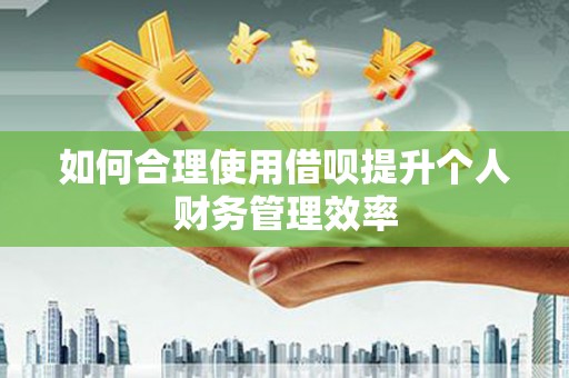 甘孜如何合理使用借呗提升个人财务管理效率