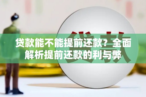 甘孜贷款能不能提前还款？全面解析提前还款的利与弊
