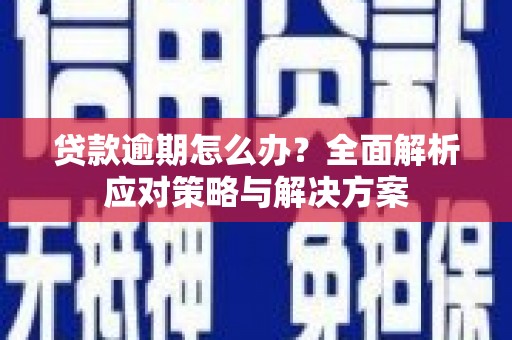 甘孜贷款逾期怎么办？全面解析应对策略与解决方案