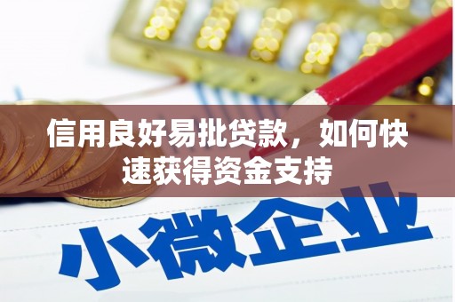 甘孜信用良好易批贷款，如何快速获得资金支持