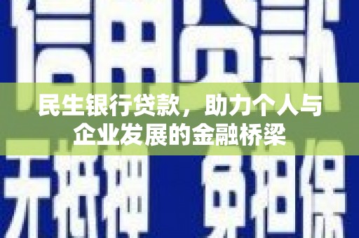 甘孜民生银行贷款，助力个人与企业发展的金融桥梁