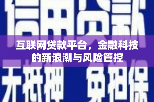 甘孜互联网贷款平台，金融科技的新浪潮与风险管控