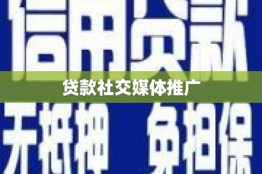 甘孜贷款社交媒体推广
