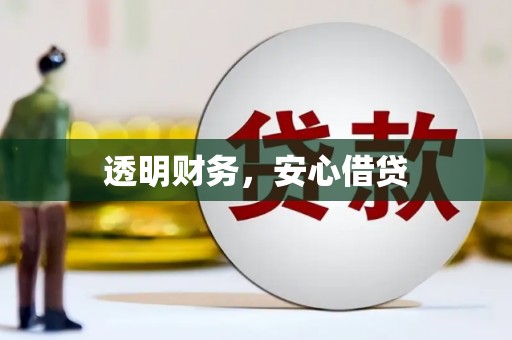 甘孜透明财务，安心借贷