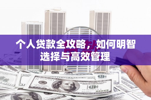 甘孜个人贷款全攻略，如何明智选择与高效管理