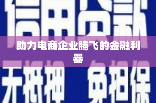 甘孜助力电商企业腾飞的金融利器