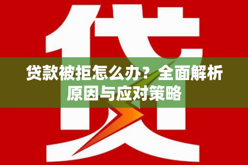甘孜贷款被拒怎么办？全面解析原因与应对策略