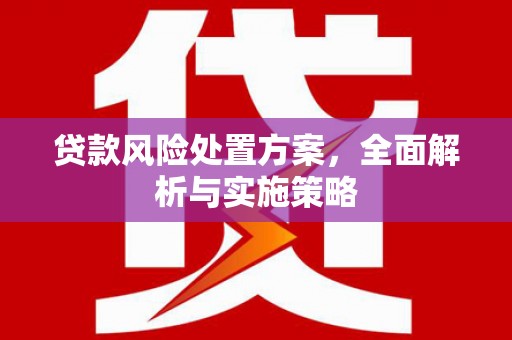 甘孜贷款风险处置方案，全面解析与实施策略